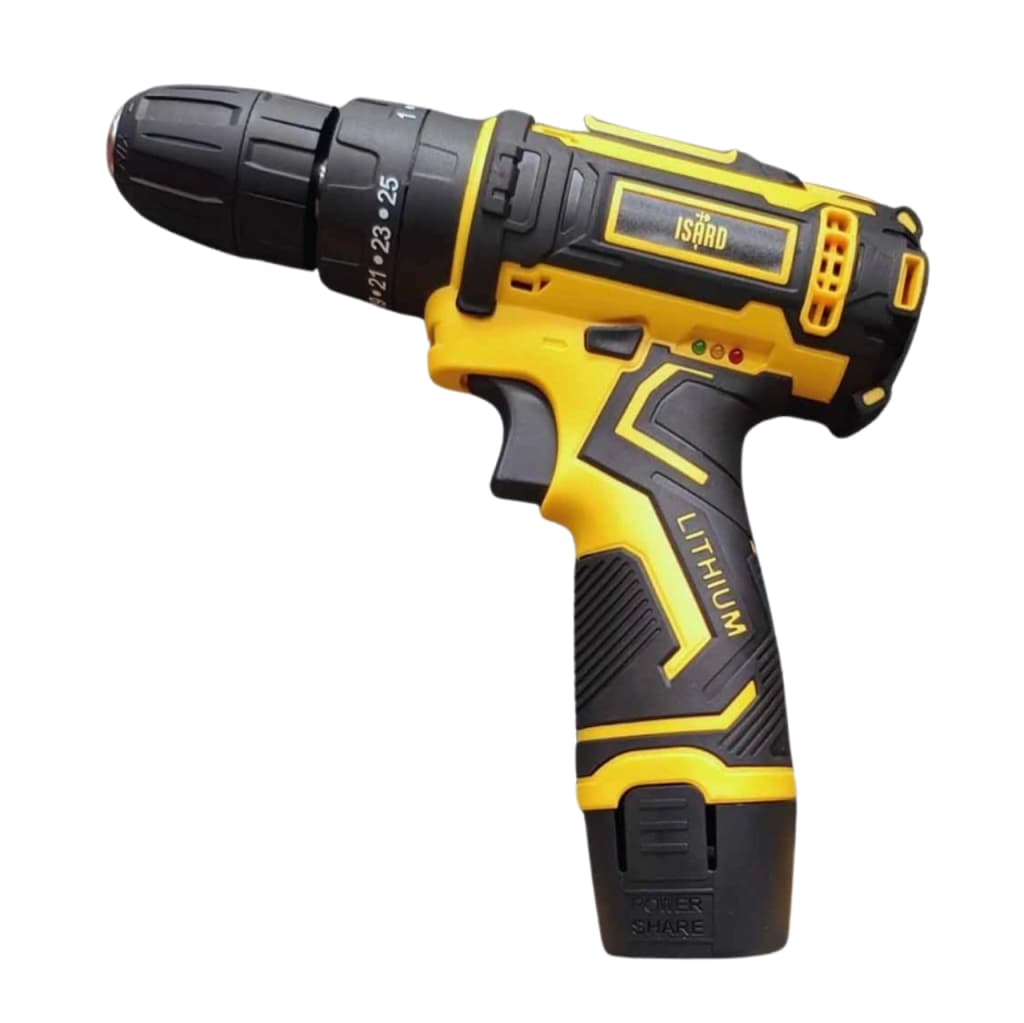 Taladro atornillador inalámbrico 12v con percutor Isard