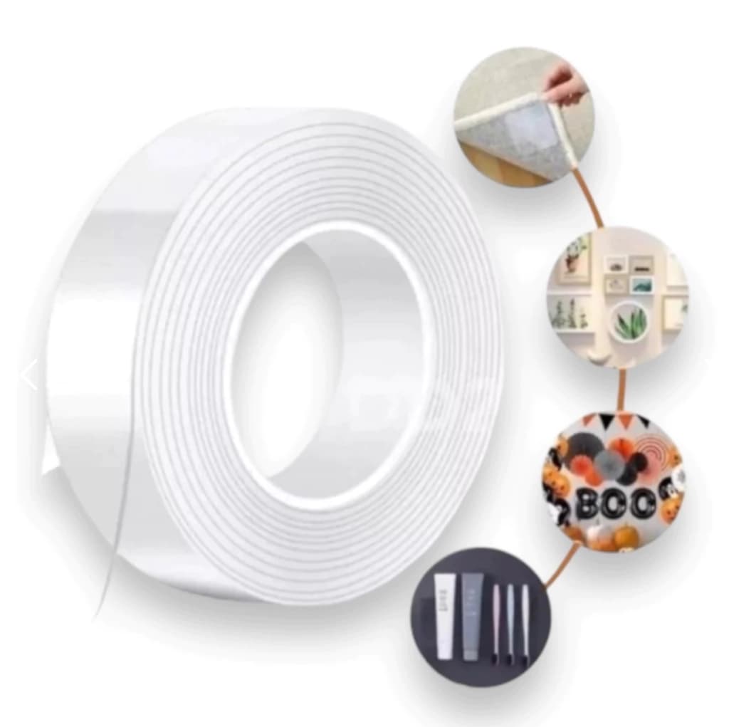 Cinta Adhesiva de Silicona 20mm x 2 mts Doble Cara - Doble Faz
