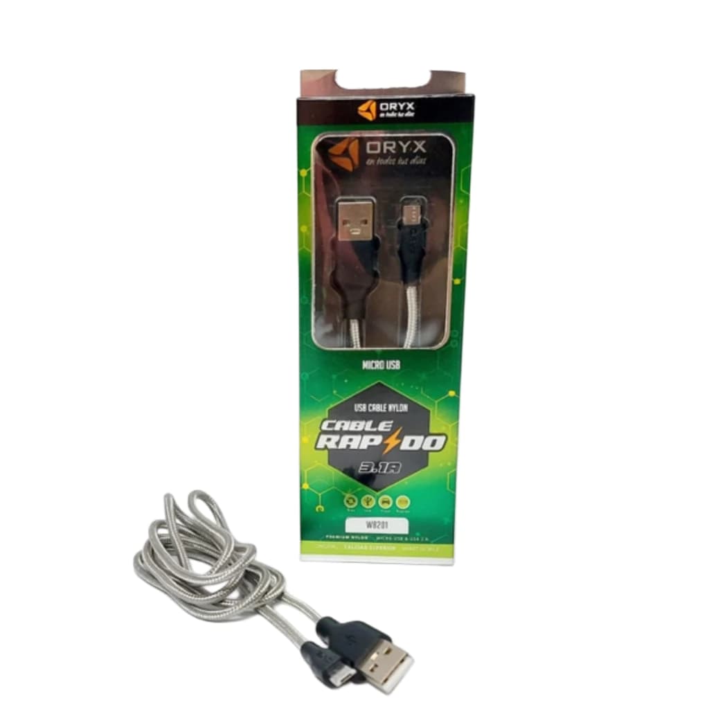 Cable Oryx Usb a Mini Usb (V8) Carga Rápida