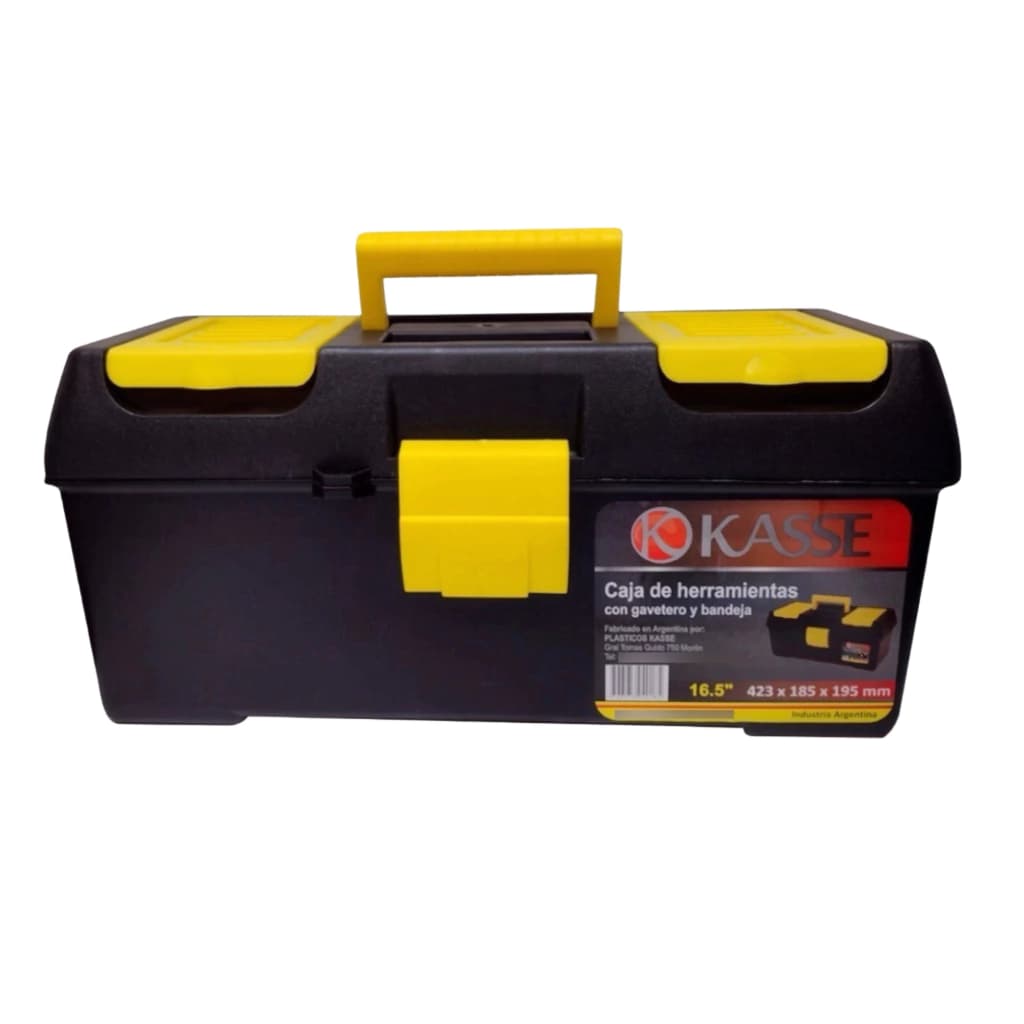 Caja de Herramientas 16,5 Pulgadas Con Gavetero Y Bandeja