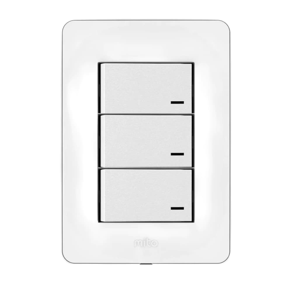 Llave De Luz Armada Tres Teclas Jeluz Mito Color Blanco Corriente nominal 10 A