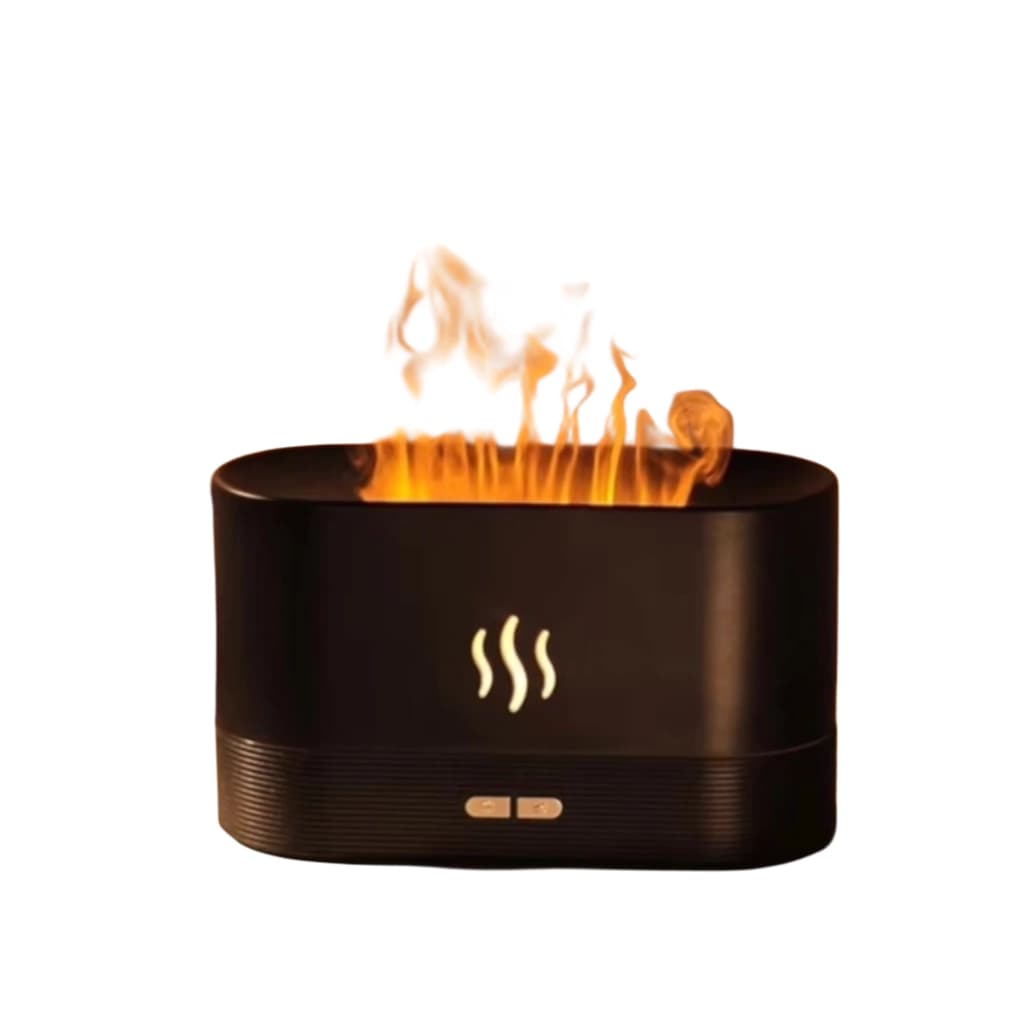 Humidificador Difusor De Aroma Flama 180ml, Blanco o Negro