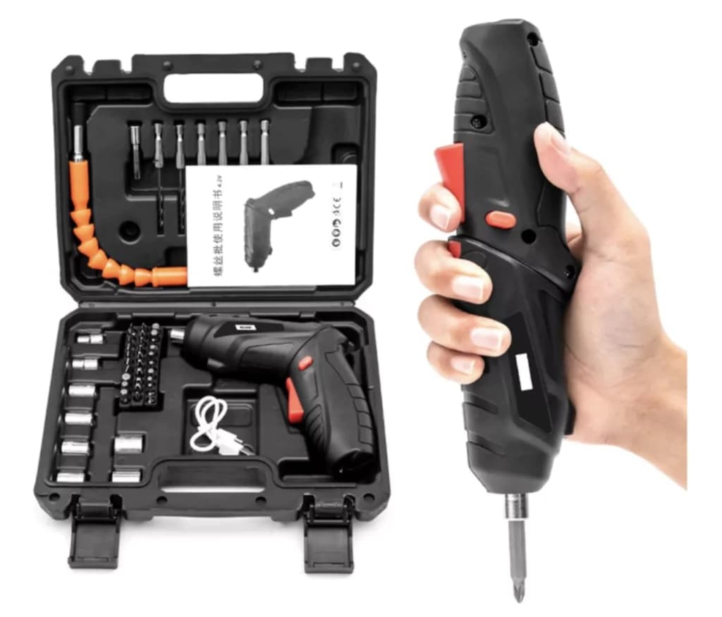 Mini Atornillador Inalámbrico Recargable 47 Pzs