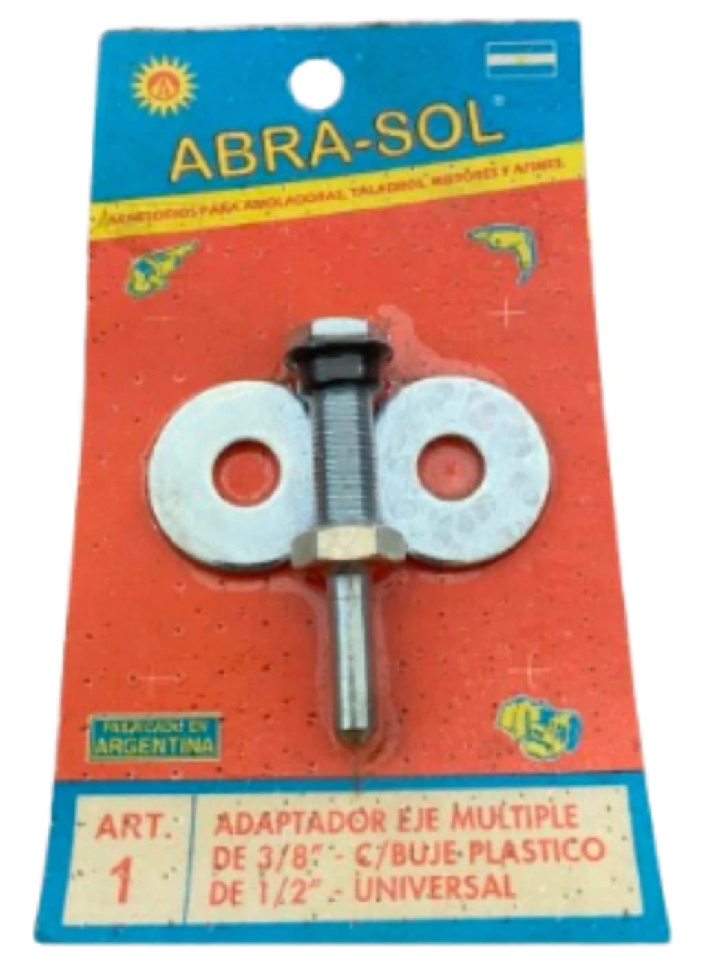 Adaptador Eje Múltiple De 3/8 Abrasol Art.1.