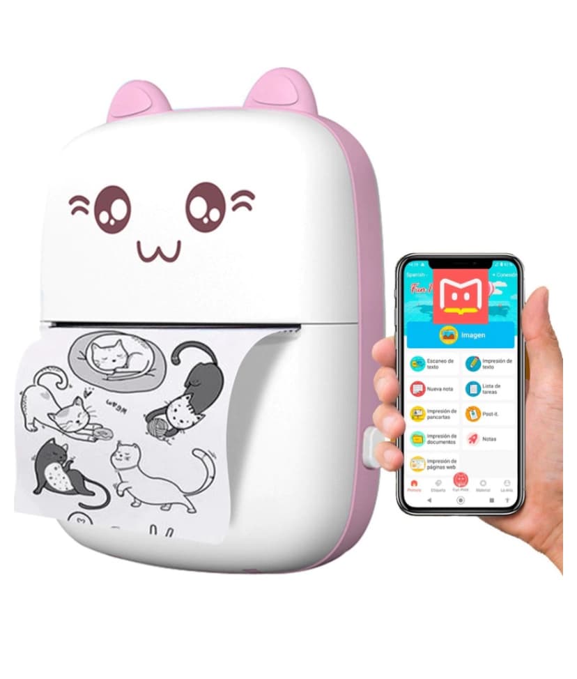 Mini Impresora Portátil Celeste o Rosa