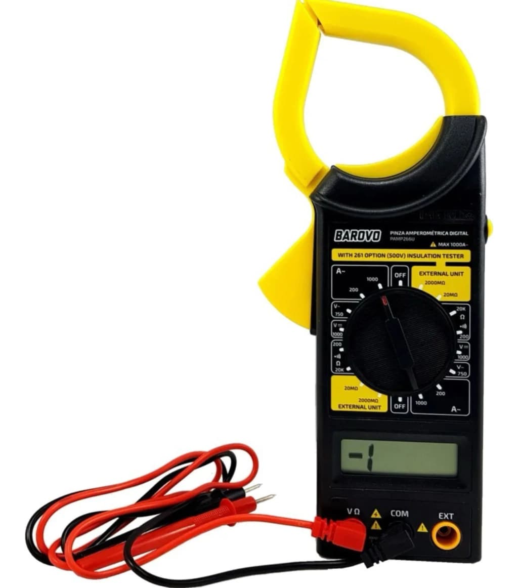 Pinza Amperométrica Digital Barovo Con Funda