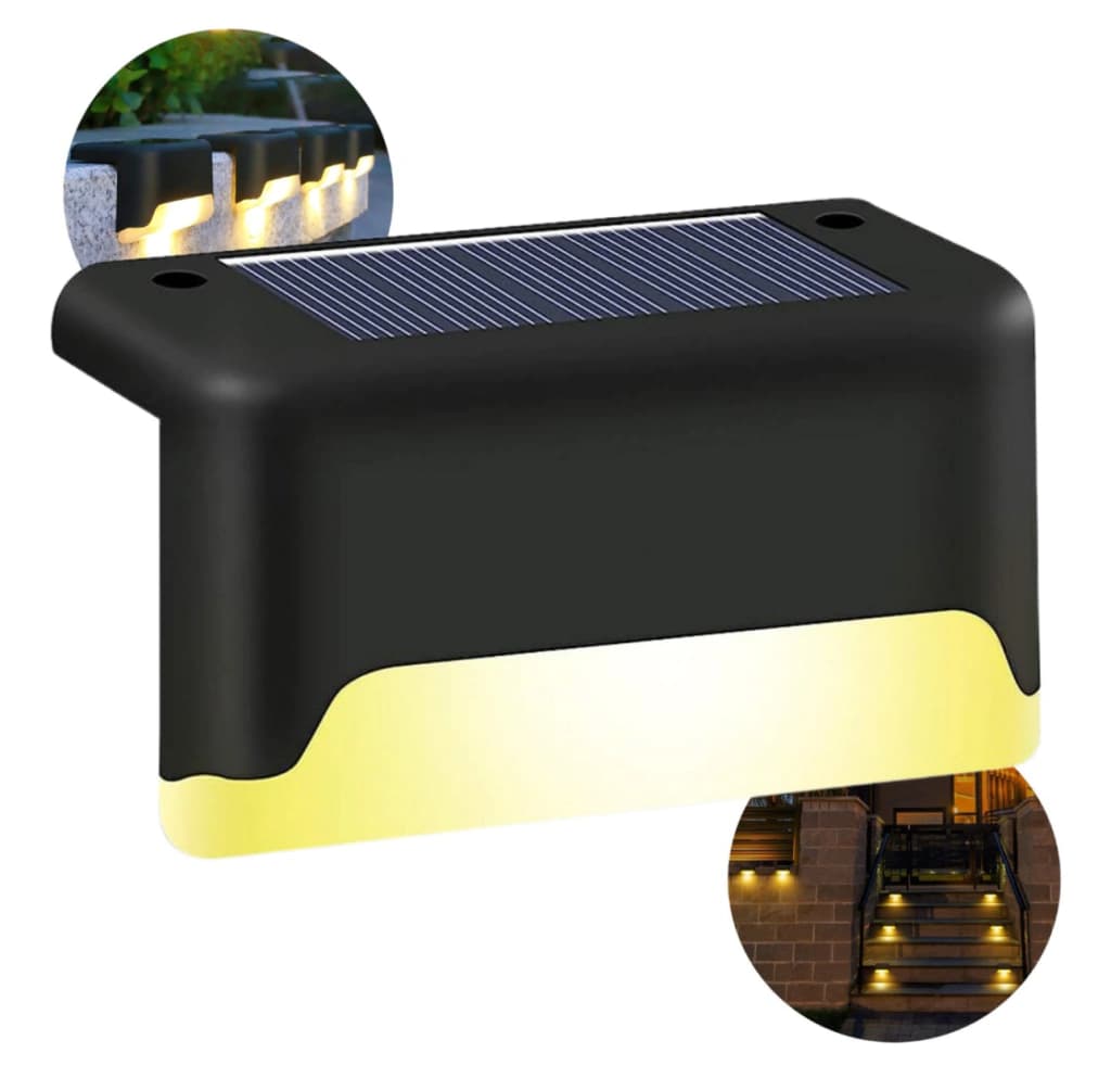 Lámparas Solar Led Escalones Jardín Exterior x 4 Unidades