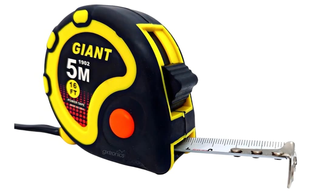 Cinta Métrica Giant 5 Metros Reforzada Engomada 2 Frenos
