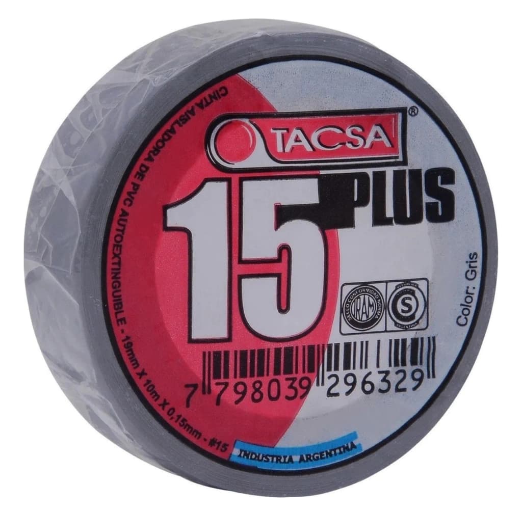 Cinta aisladora Tacsa 10 metros 10m x 19mm