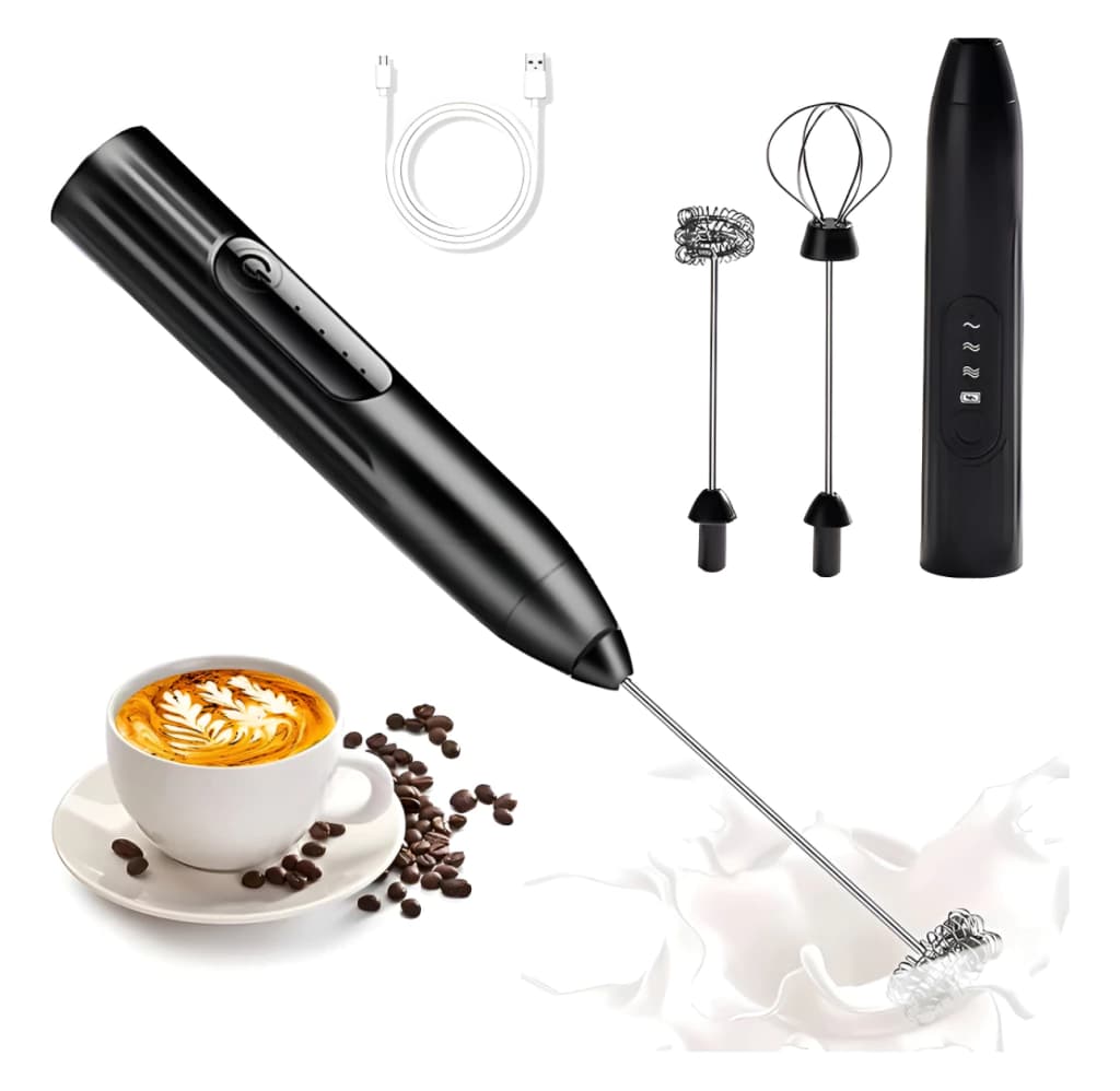 Batidor Eléctrico Recargable Usb Espumadora Café Leche