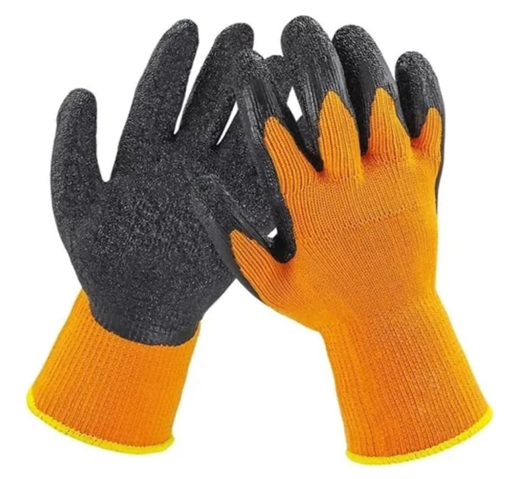 Guantes de Trabajo Antideslizante Tela de Goma x Par