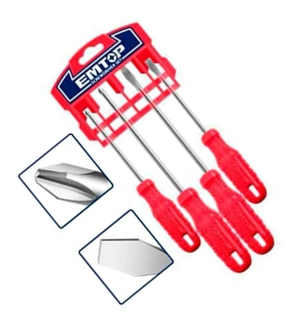 Set Kit Juego 4 Destornilladores Philip Plano Ph Pl 100/150