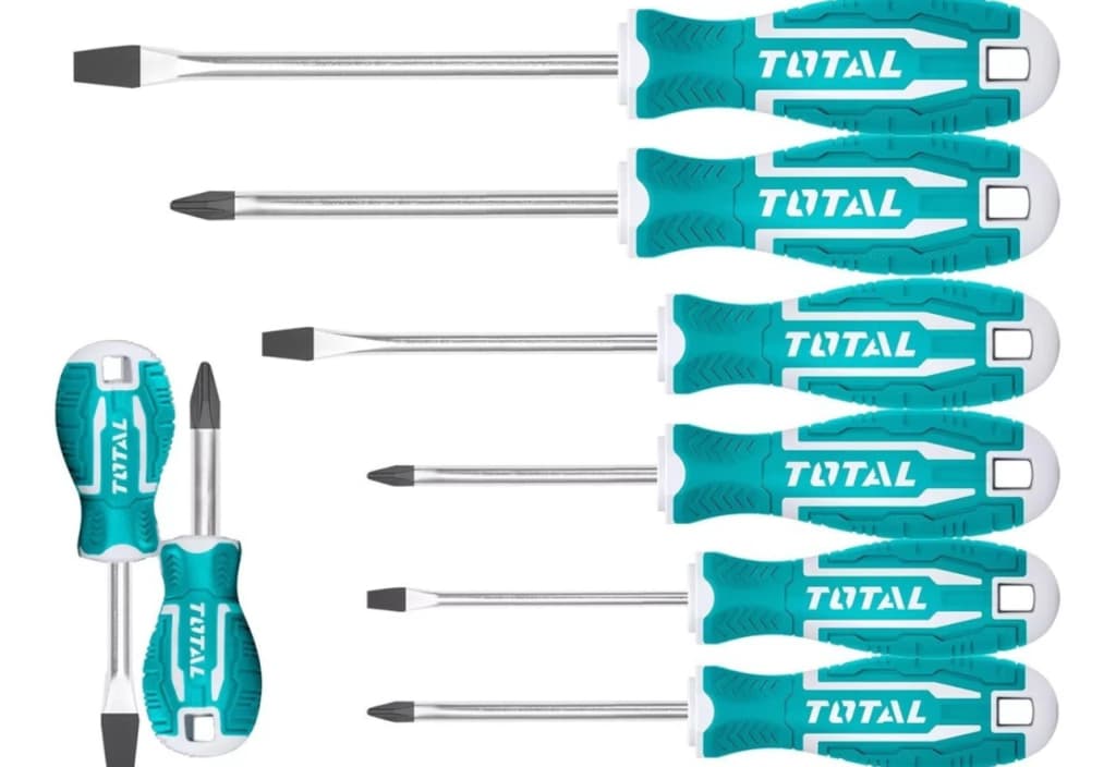 Set de Destornilladores Industriales Total x 8 Piezas