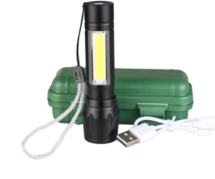 Mini Linterna Portátil Táctica Led Recargable Usb Zoom