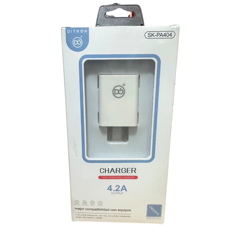 Cargador cabezal ditron 4.2a carga rápida – sin cable